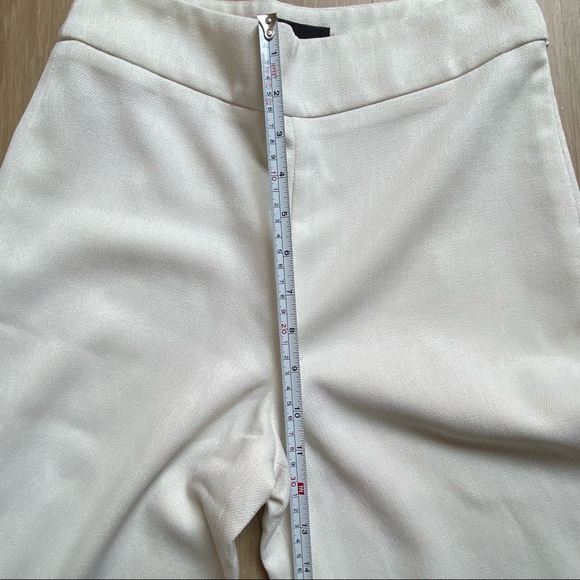 Blaque Label Off-White Textured Wide Leg Trousers - Picture 8 of 9